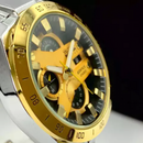 Edifice Funcional Red Bull - prata, dourado e preto - Pulseira de aço - À PROVA D' ÁGUA - cod100