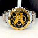 Edifice Funcional Red Bull - prata, dourado e preto - Pulseira de aço - À PROVA D' ÁGUA - cod100