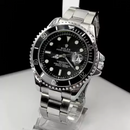 Submariner - prata, preto e branco - Pulseira de aço - À PROVA D'ÁGUA - cod50
